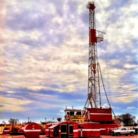 Oil drilling in Texas by MCG Drilling oil and gas company.